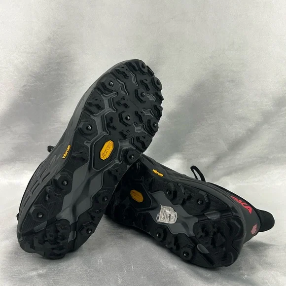 Hoka Womens Speedgoat 5 GTX Gore-Tex Spikes Shoes Size 9B Black Red - Picture 8 of 9